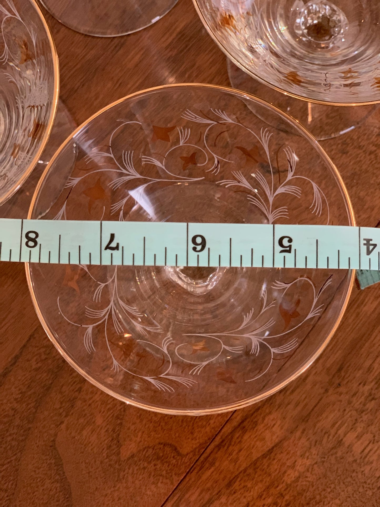 Vintage Libbey Royal Fern Glasses Gold White MCM - priced individually