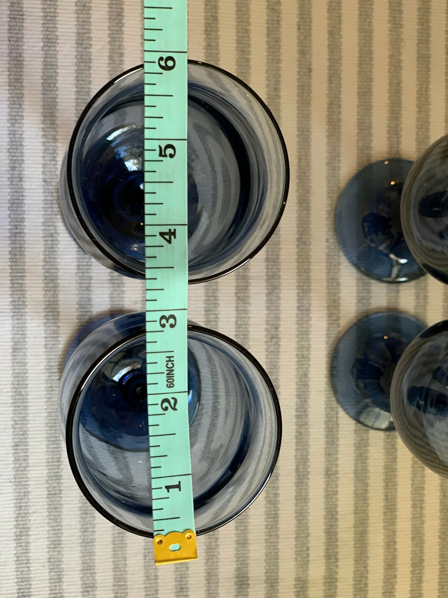 Libbey Dusky Blue Conneseur flared rim wine tulip glasses (OTTV 1455) priced individually, 2 available