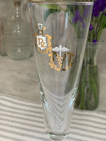 Rx Pharmacy medical Pilsner glasses (OTTV 2163) priced individually, 4 left