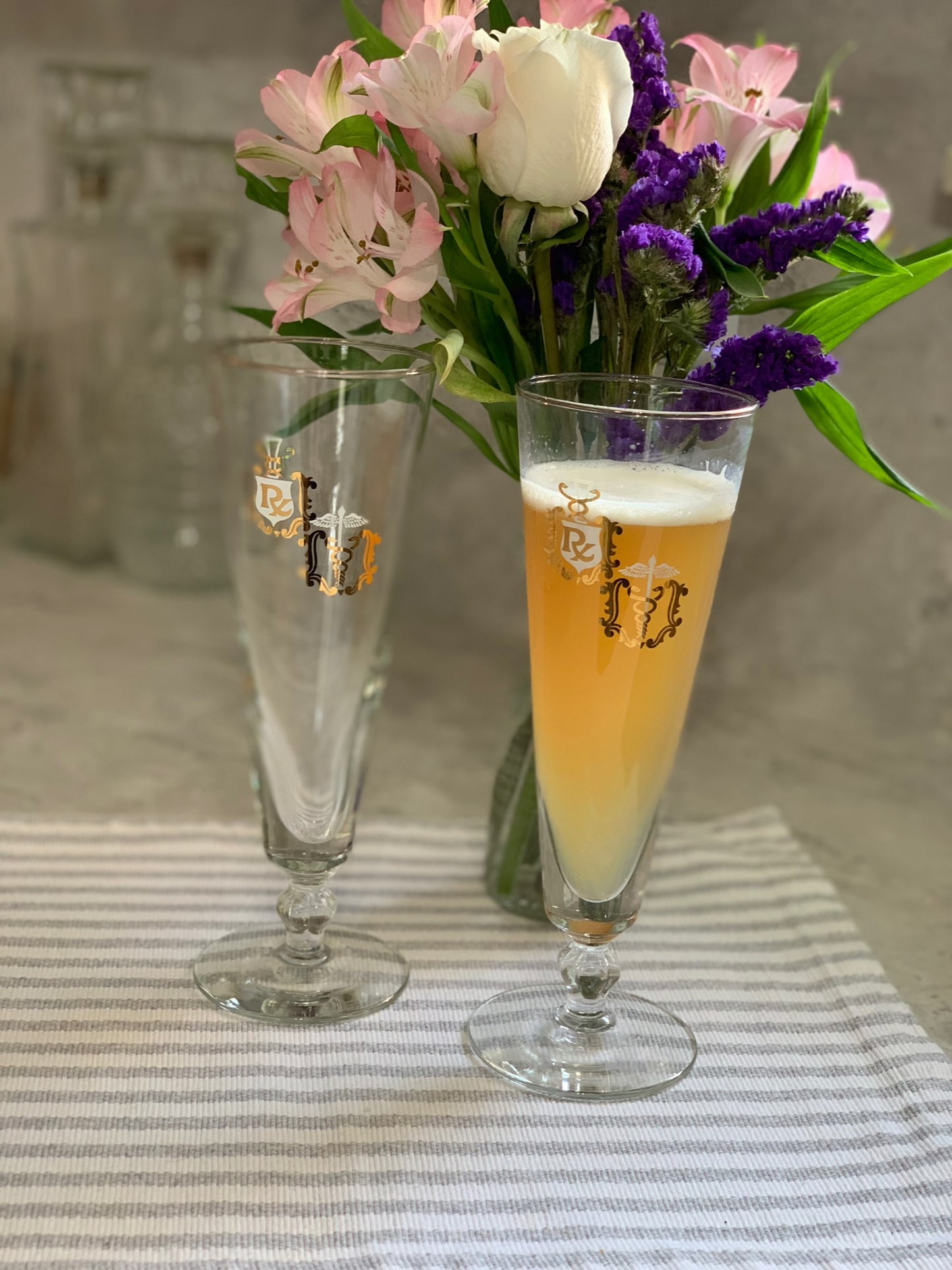 Rx Pharmacy medical Pilsner glasses (OTTV 2163) priced individually, 4 left