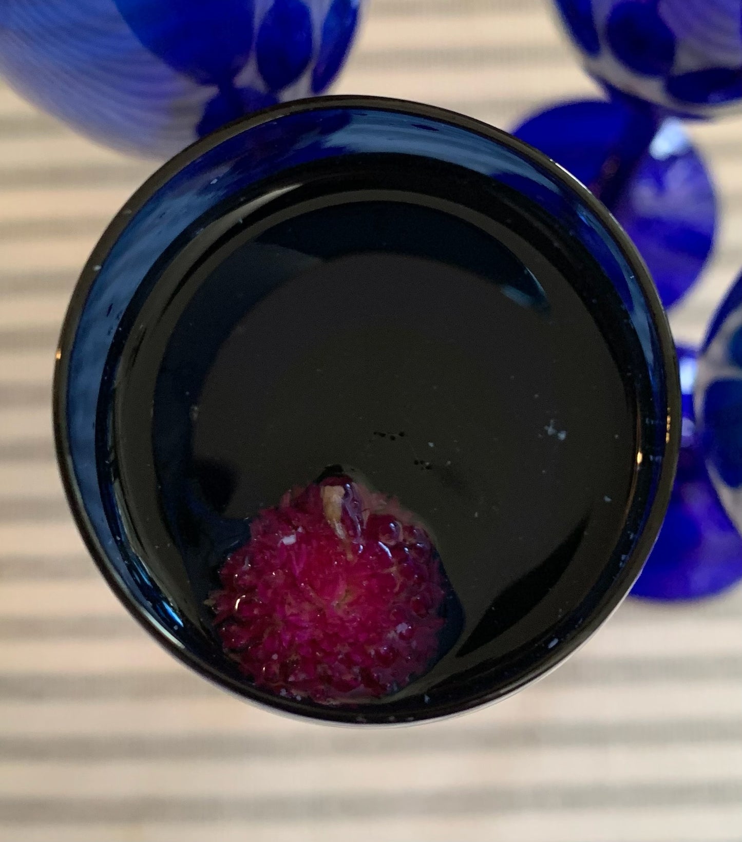 Cobalt Blue PAIR champagne flutes (OTTV 1435) (Handblown?) priced as a pair