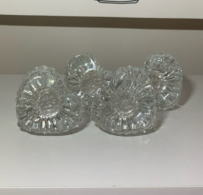 Heart Shaped Crystal Glass Candle Holders (OTTV 2753.5) priced as a pair