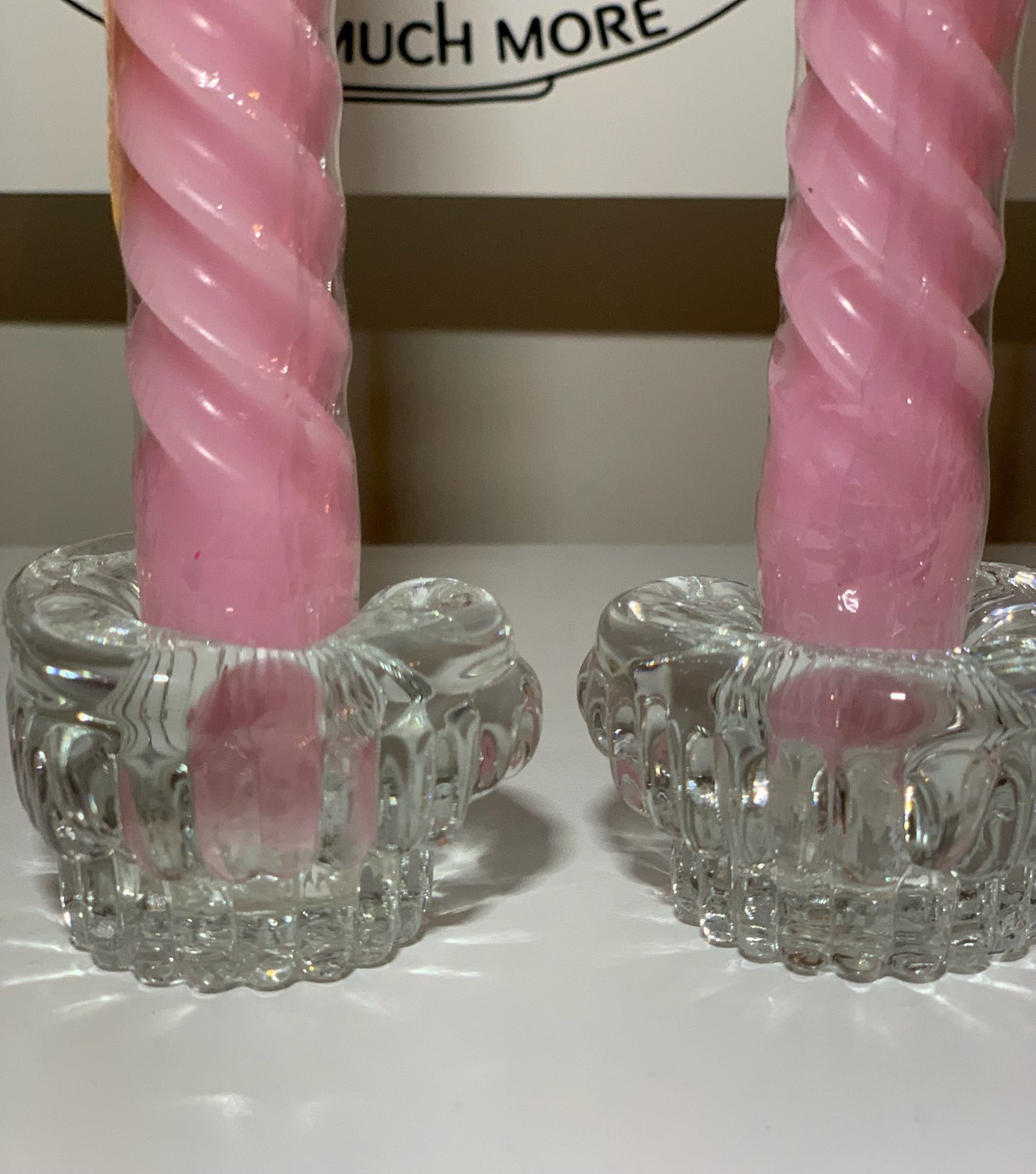 Heart Shaped Crystal Glass Candle Holders (OTTV 2753.5) priced as a pair