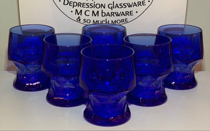 Blue Georgian Goblets set of 6