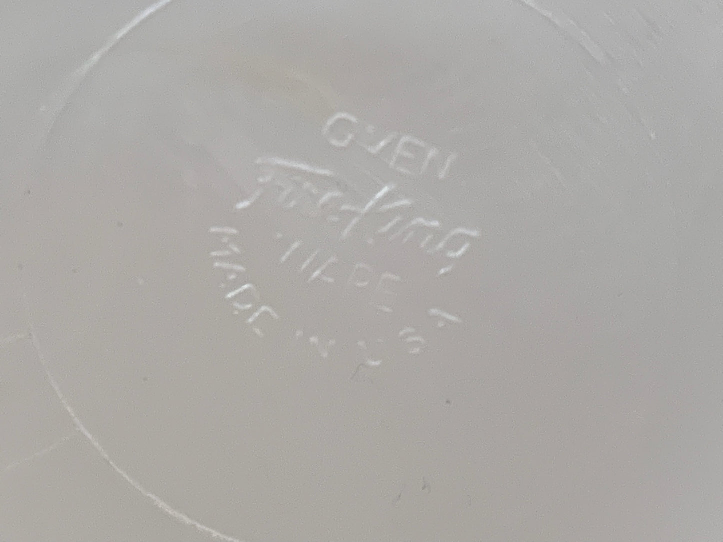 Fire king ovenware 3 section gold rim milk glass relish dish from 1950's (2410.1)