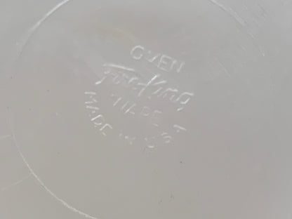 Fire king ovenware 3 section gold rim milk glass relish dish from 1950's (2410.1)