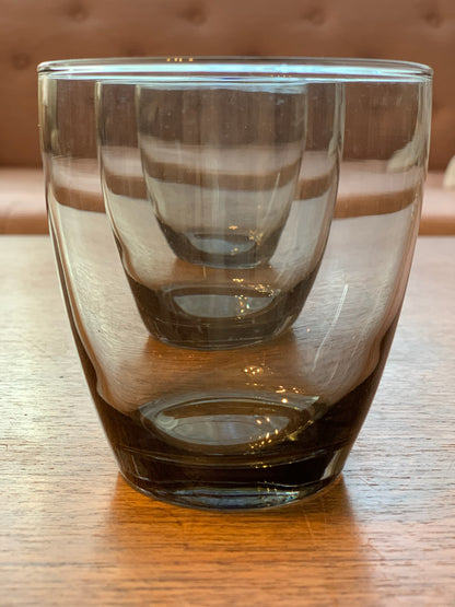 Libbey smokey gray old fashion cocktail glasses (1328) priced individually, 3 available.