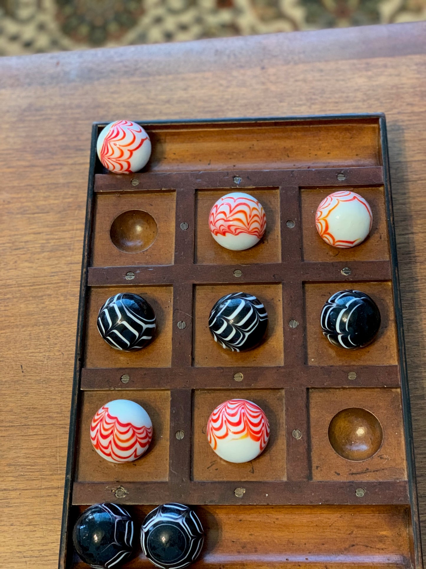 Venetian Tic Tac Toe - Large Glass Marbles (2168)