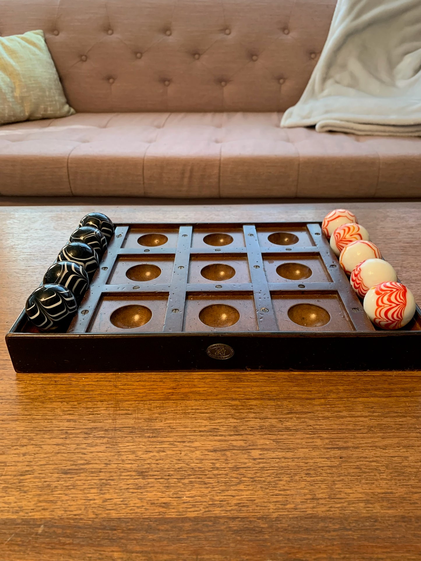 Venetian Tic Tac Toe - Large Glass Marbles (2168)
