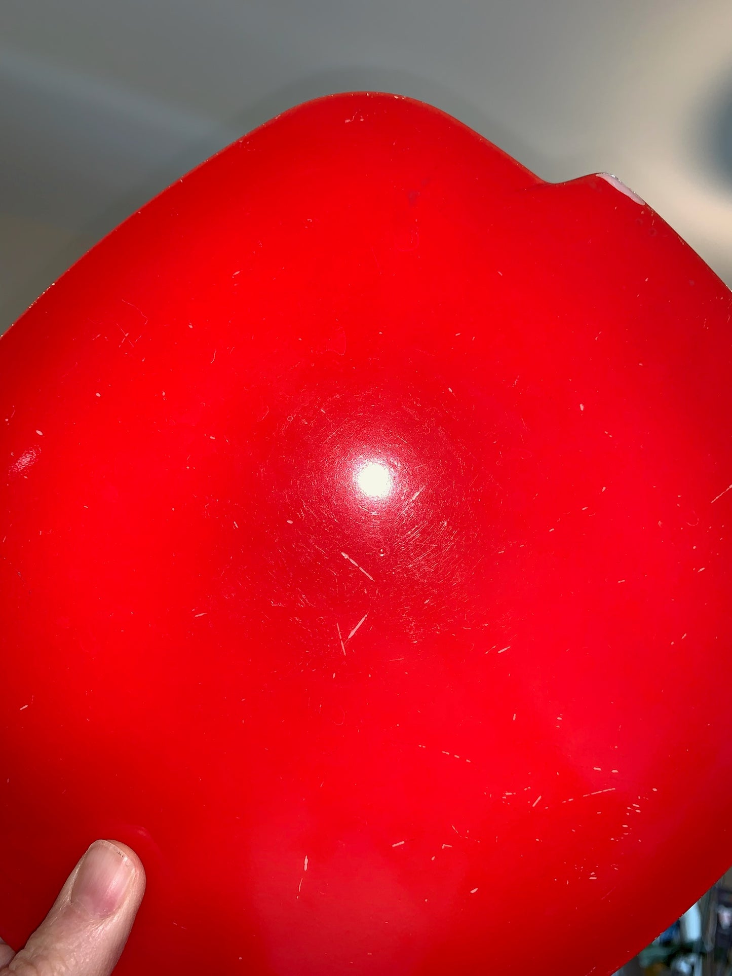 Pyrex Red hostess with Lid (Sunburst logo) (2245)