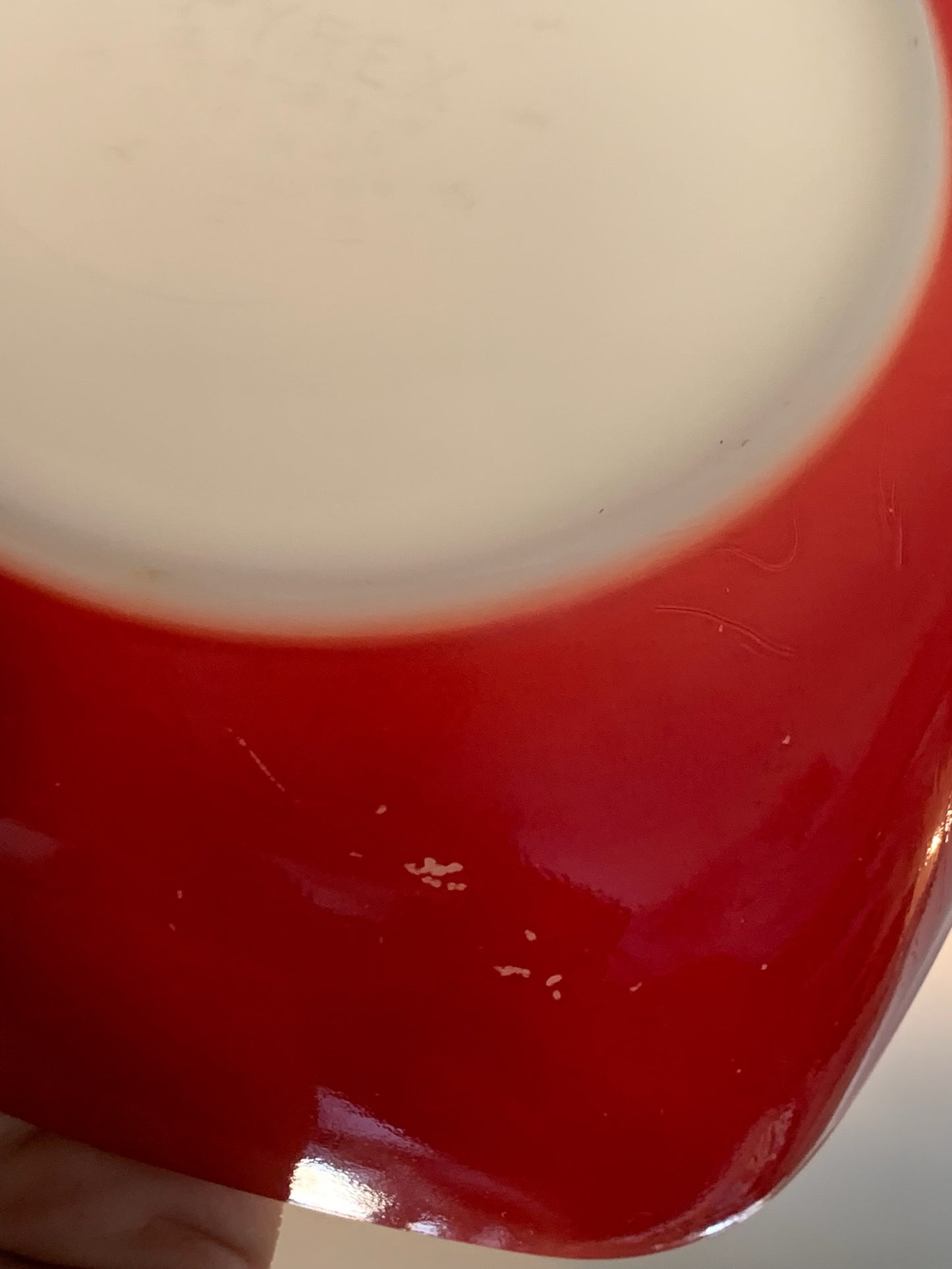Pyrex Red hostess with Lid (Sunburst logo) (2245)