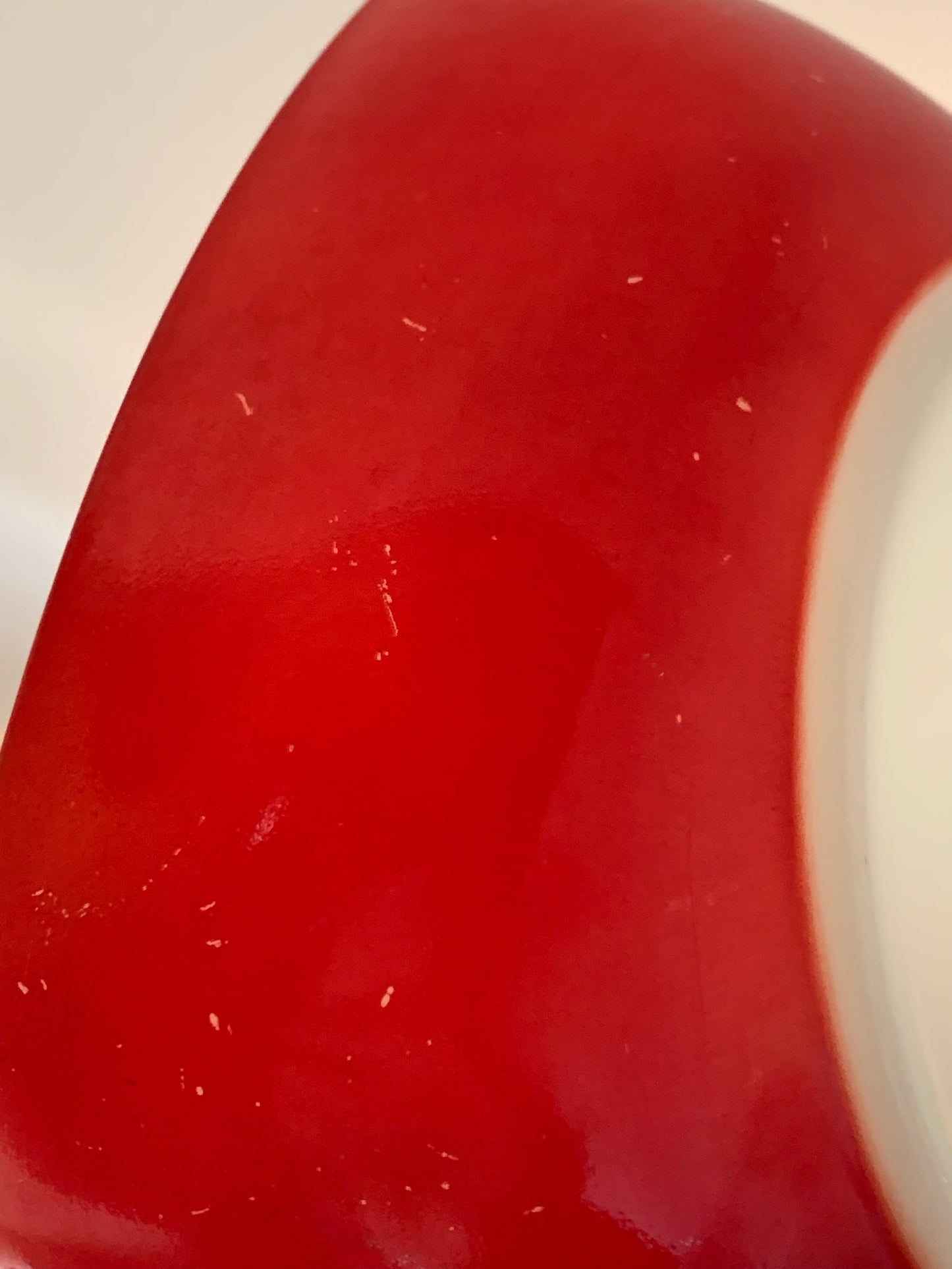 Pyrex Red hostess with Lid (Sunburst logo) (2245)