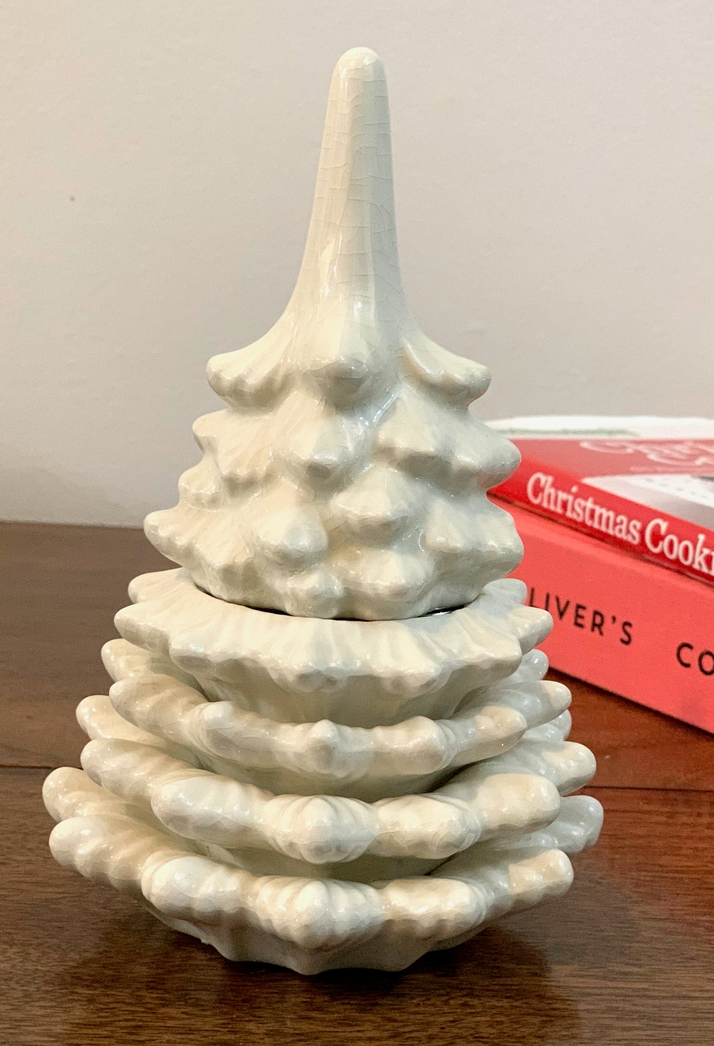 Vintage Atlantic stacking tray tree Christmas tree lighter & ashtray stacking set (OTTV 2854)