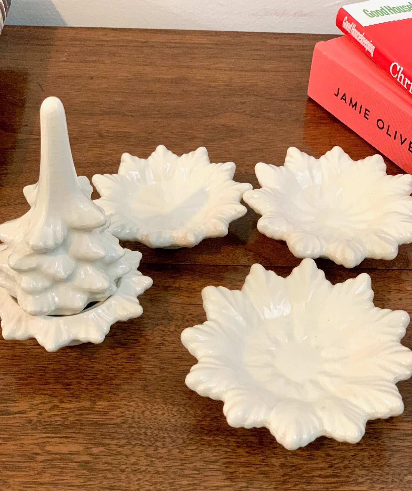 Vintage Atlantic stacking tray tree Christmas tree lighter & ashtray stacking set (OTTV 2854)