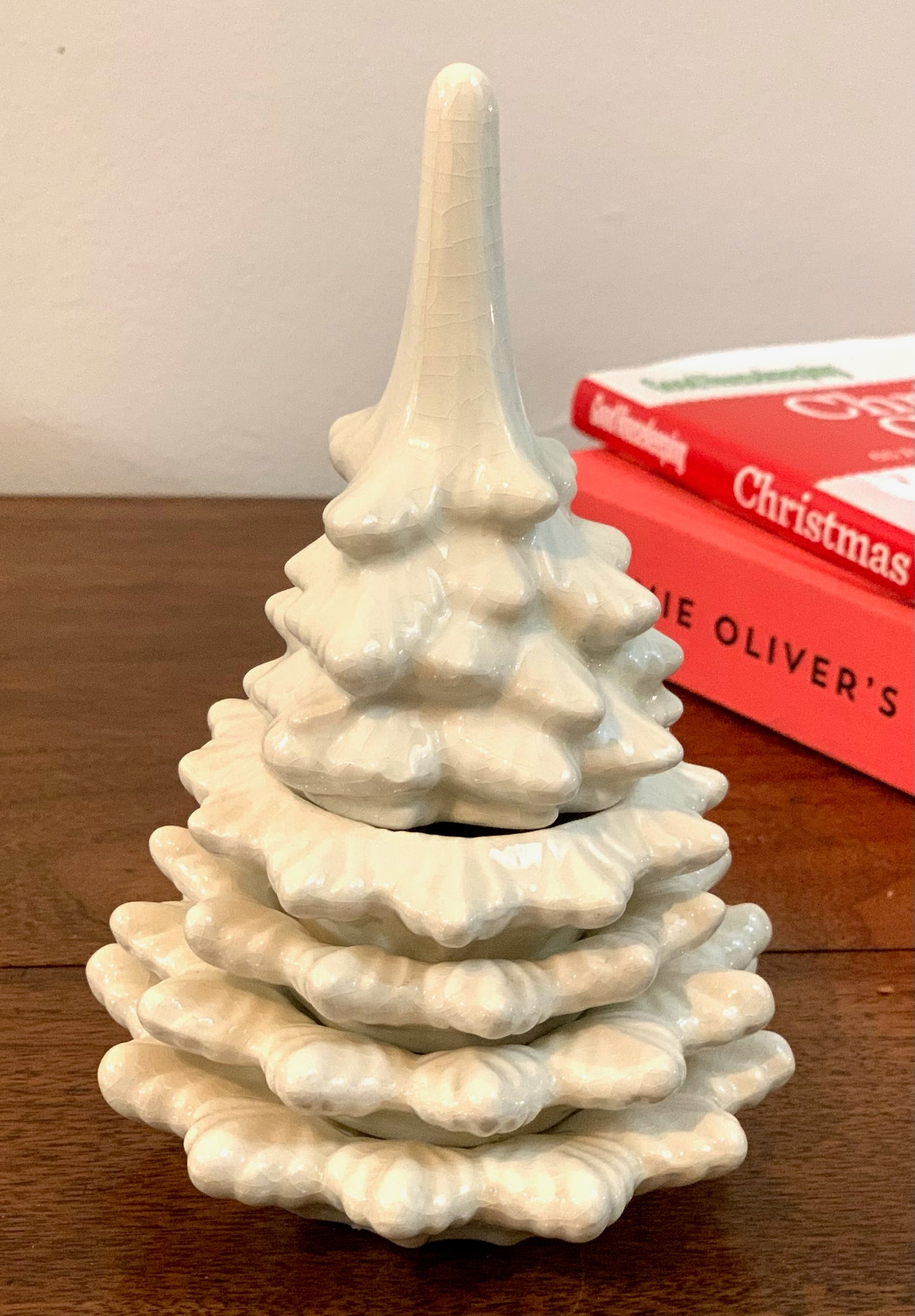 Vintage Atlantic stacking tray tree Christmas tree lighter & ashtray stacking set (OTTV 2854)