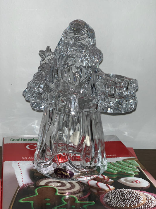 Vintage Lead Crystal Santa Candle Holder (OTTV 2855)