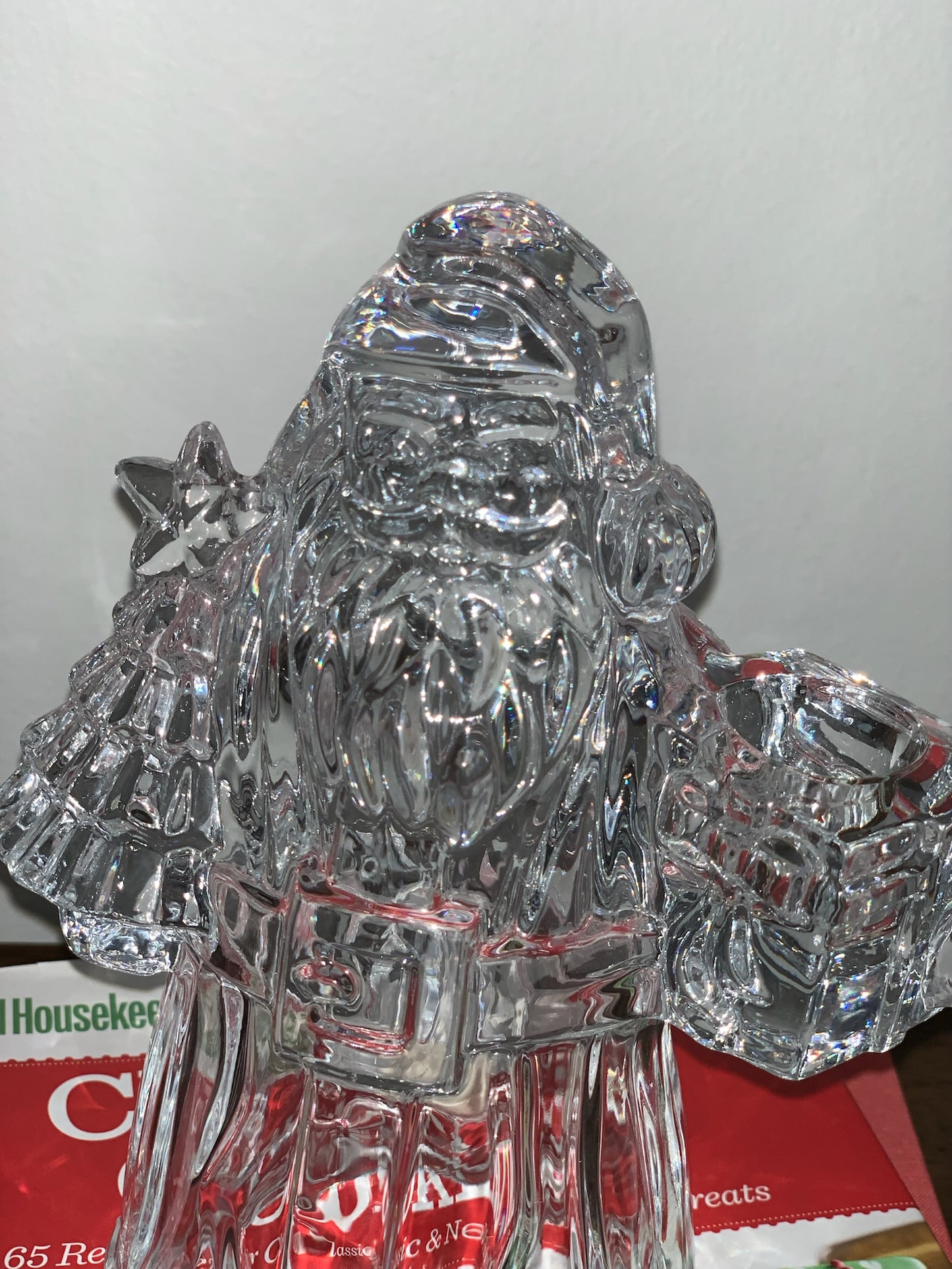 Vintage Lead Crystal Santa Candle Holder (OTTV 2855)