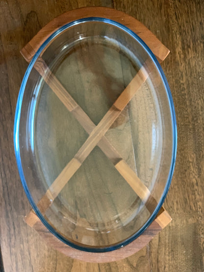 Gailstyn-Sutton Teak Serving Dish with Marinex casserole oval dish (OTTV 2873.1)