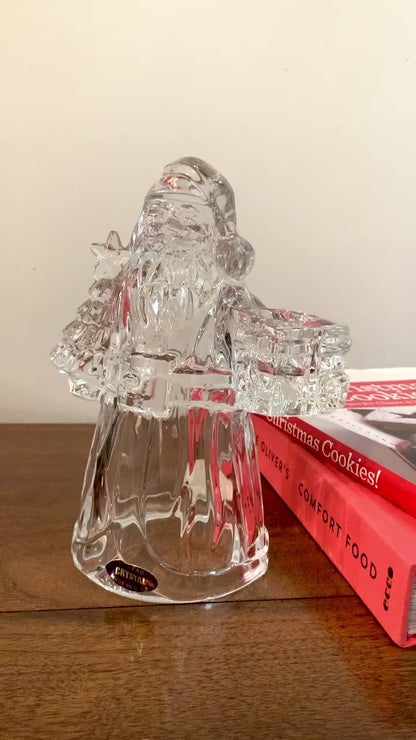Vintage Lead Crystal Santa Candle Holder (OTTV 2855)