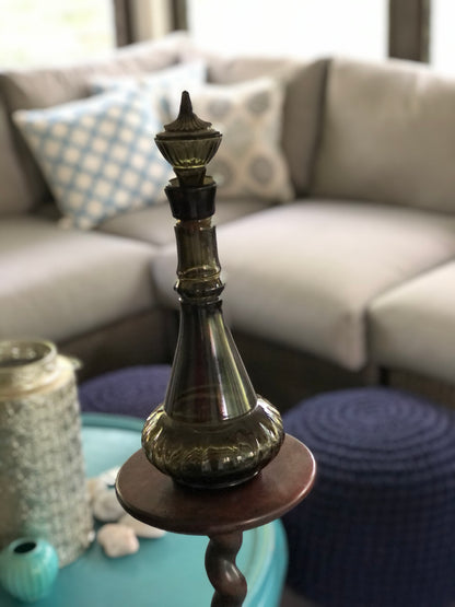 Vintage Jim Beam I Dream of Jeannie Genie Bottle 1964 Smoke Green Glass Decanter (OTTV 2914.2)