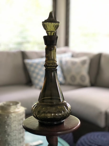 Vintage Jim Beam I Dream of Jeannie Genie Bottle 1964 Smoke Green Glass Decanter (OTTV 2914.2)