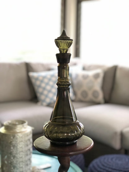 Vintage Jim Beam I Dream of Jeannie Genie Bottle 1964 Smoke Green Glass Decanter (OTTV 2914.2)