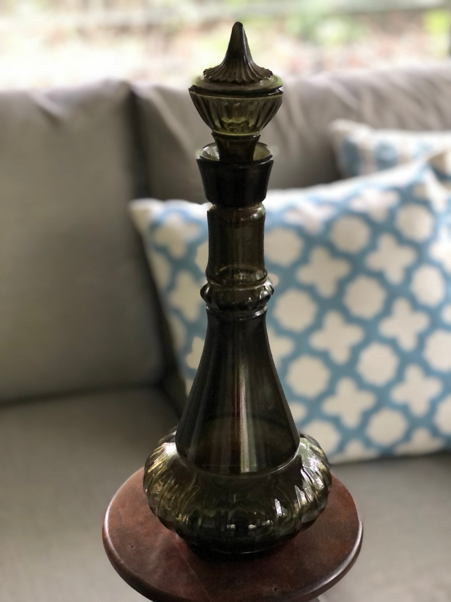 Vintage Jim Beam I Dream of Jeannie Genie Bottle 1964 Smoke Green Glass Decanter (OTTV 2914.2)